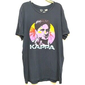 kappa Mens Large Blue Shirt Short Sleeve Casual signal noise pullover adult tee